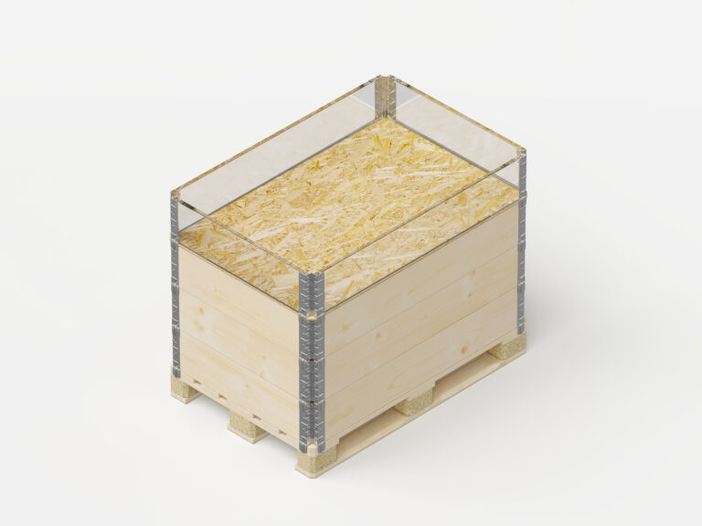 Pallet-collar-with-transparent-plastic-wall-(4-plastic-sides)